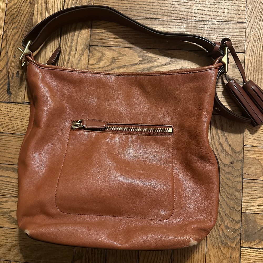 Vintage Coach bag brown leather with tassels - Picture 8 of 12